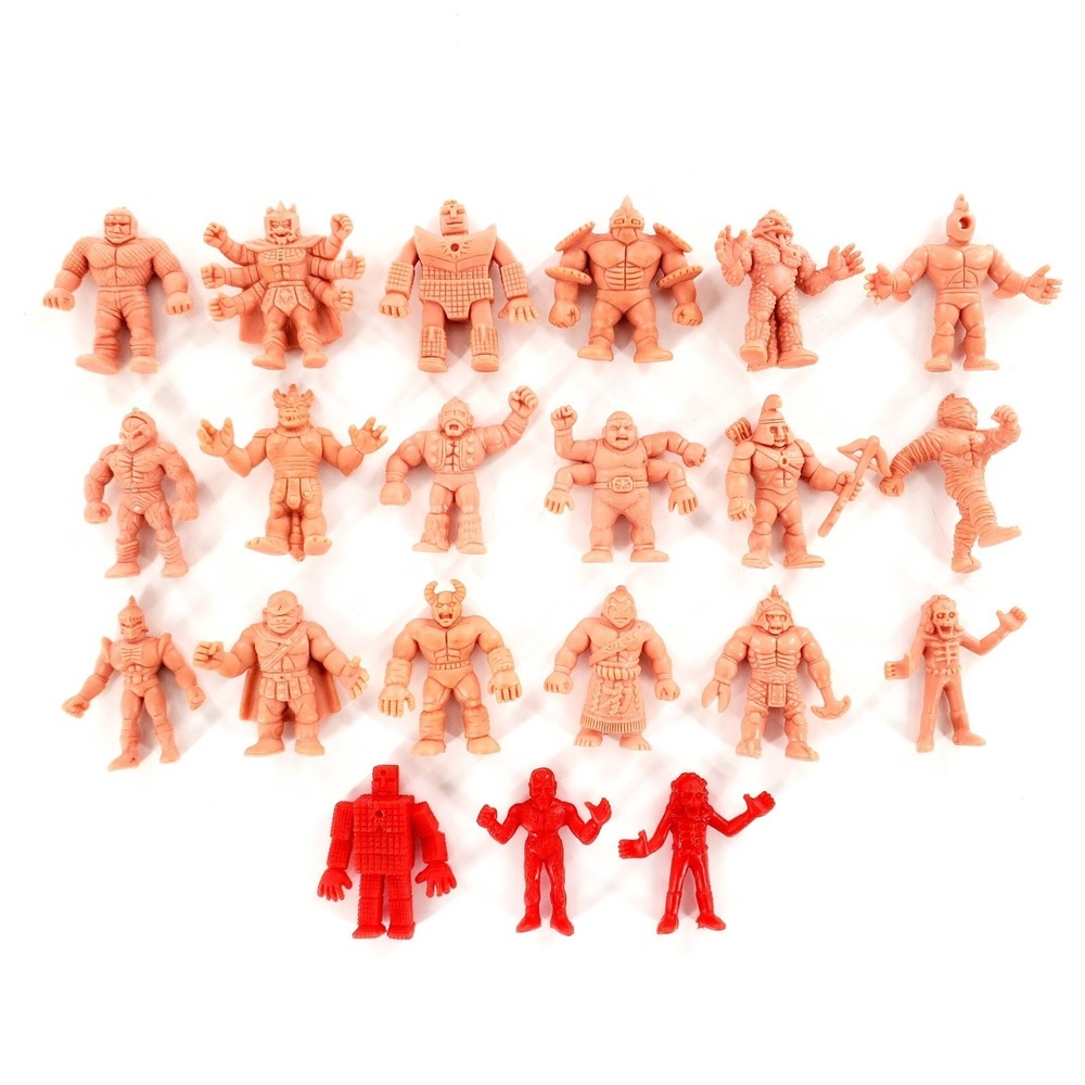 M.U.S.C.L.E. Muscle Kinnikuman Lot Of 21 Figures Flesh & Red